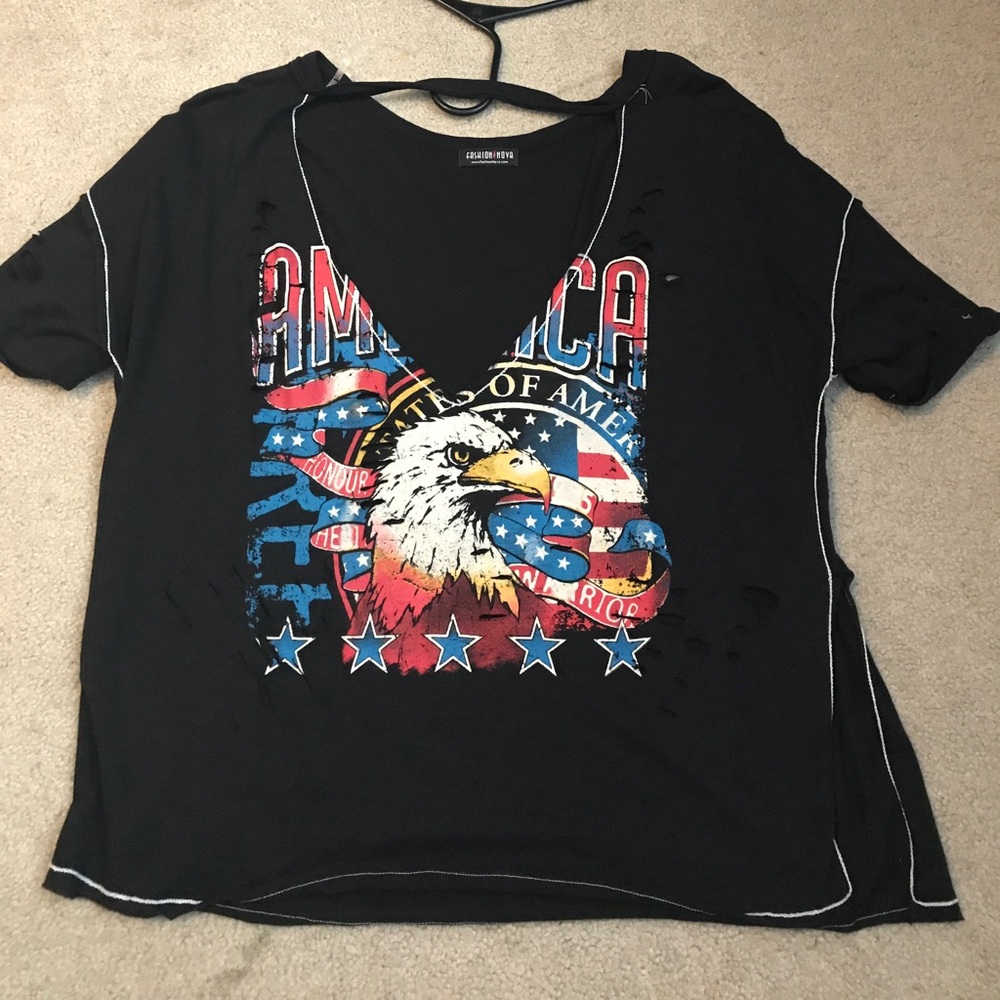 Distressed Fashion T-Shirt